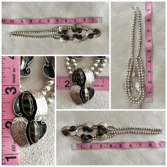 Artisan Handmade Large tigers eye necklace Made in Mexico - Picture 8 of 9